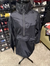Vintage Nike Pullover 1/2 Zip Windbreaker L (Large)  Black  90s Black Tag