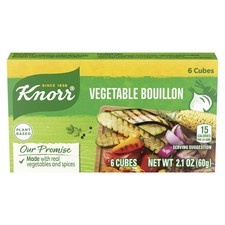 Knorr Cube Bouillon, Vegetable, 6 cubes, 2.1 oz 0.35 Ounce Pack of 6