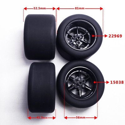 Custom 4 pcs Rubber Printing slick tires for Lego 42171 42206