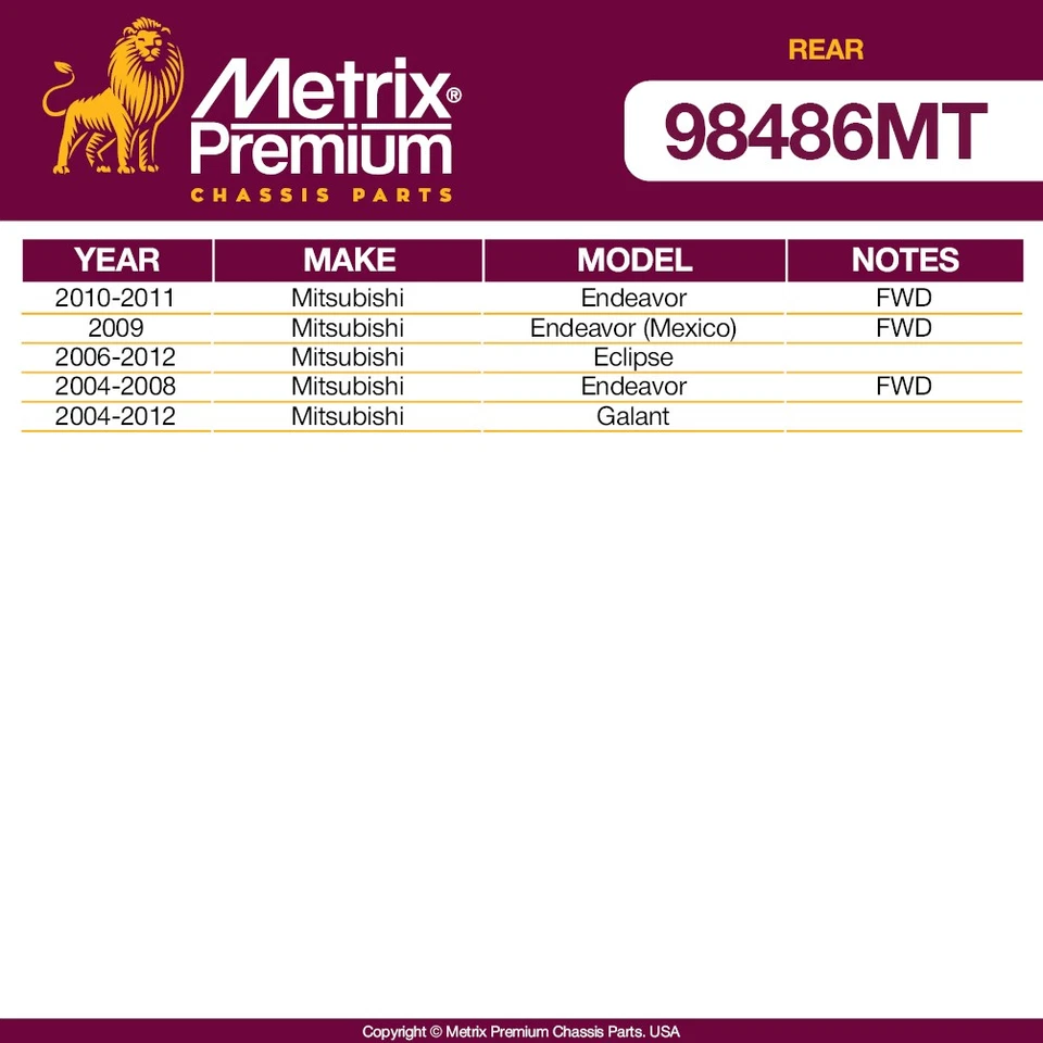 Rear Sway Bar Link for 2010-2011 Mitsubishi Endeavor 2006-2012 Eclipse 2 PCS - Image 2 of 4
