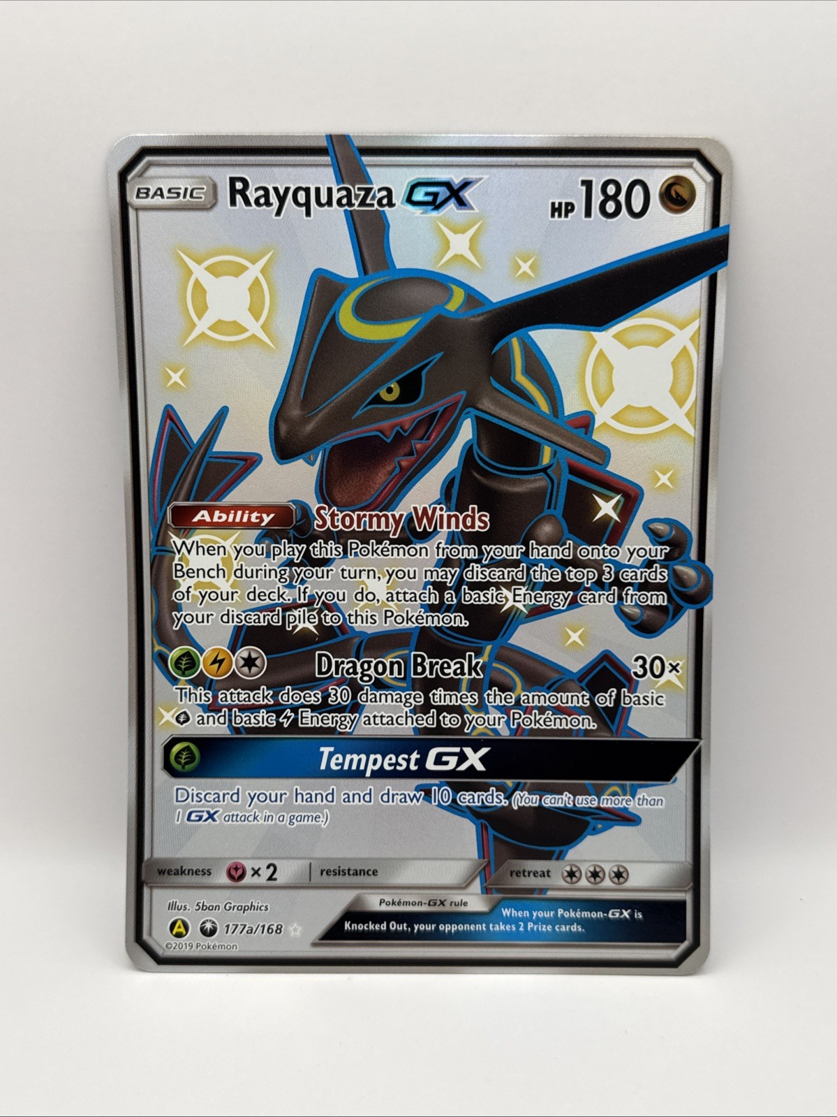 Rayquaza GX 177A/168 Alternate Art Holo Jumbo Promo Pokemon Card
