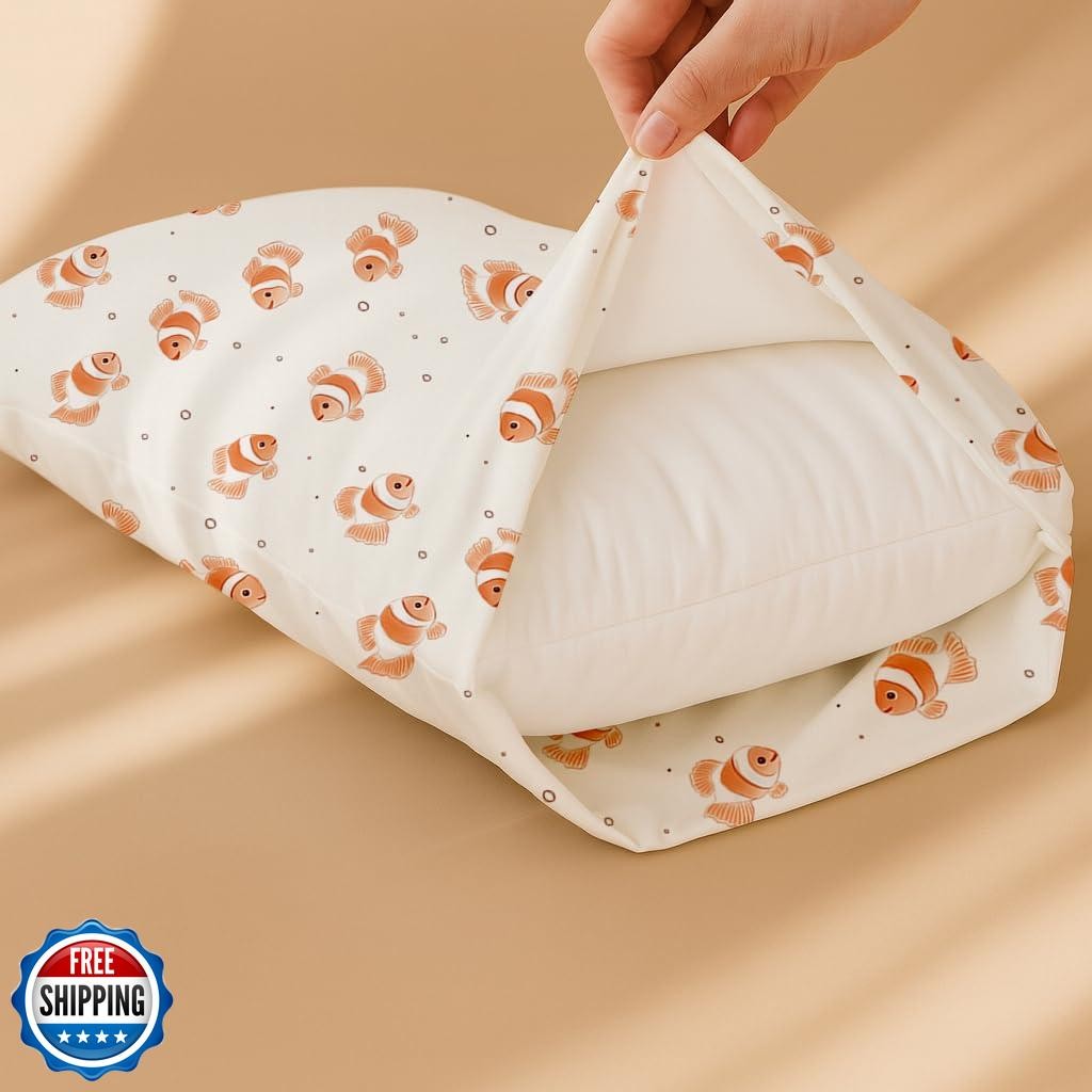 Toddler Pillowcases 2 Pack for 13"x18" Pillow with Envelope Closure, Pillow C