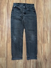 Levi's 501 XX Made in USA Black Denim Straight 5-Pocket Jeans Men's Size 32x34