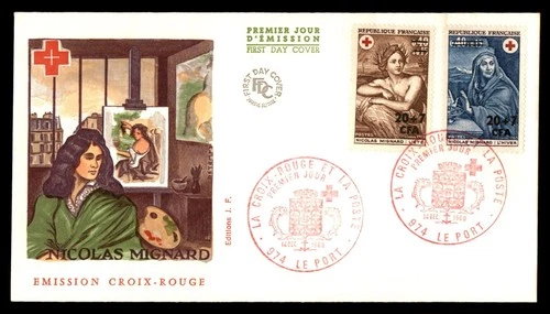 Mayfairstamps France FDC 1969 Nicolas Mignard Paintings Red Cross First Day Cove