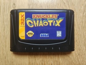 SEGA GENESIS 32X KNUCKLES CHAOTIX NTSC USA USED GOOD CONDITION CIB PLUS REG CARD