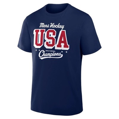 (Navy) Team Winter Olympic1 Milano 2026 Champions Gold Medal T-shirt