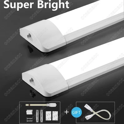 TANBURO 4FT-6FT 8FT LED Strip Lights Batten Tube Light Office Garage Ceiling Daylights