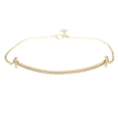 Tiffany & Co. Diamant kleines T Smile Armband 7,1" 18k Roségold 750 authentis... - Bild 1 von 4