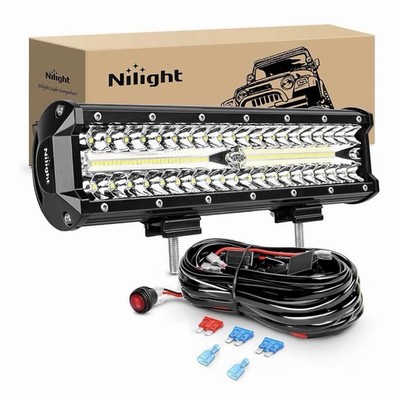 Nilight ZH411-A 12  300W Triple Row Flood Spot Combo 30000LM Led Off Road Lights