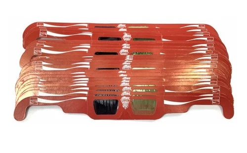 ONE Vintage 1987 Coca-Cola Nuoptix 3D Paper Movie Glasses  Collectible