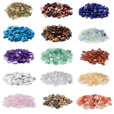 1200pcs Gemstone Crystal Chip Beads Irregular Stone DIY Small, 15 Materials