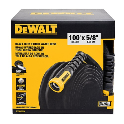 #ad #ad DEWALT HEAVY DUTY PROFESSIONAL GRADE FABRIC HOSE 100FT BLACK $100.12
