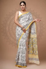 Jaipur Printed Cotton Saree Women Bollywood Stylish Party Wear Dress Sari Blouse