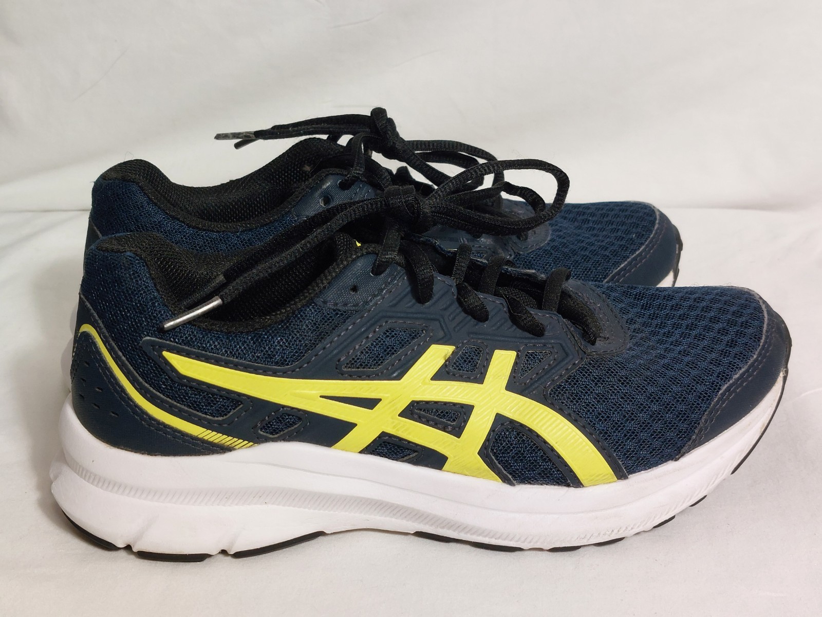 Unisex Kid's Jolt 3 GS Grade School Asics Blue Yellow Sneakers Running Size 7 thumbnail 5