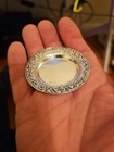 Antique Vintage Sterling Silver 925 Miniature Plate Repouse Floral 7.2 Grams — photo 8