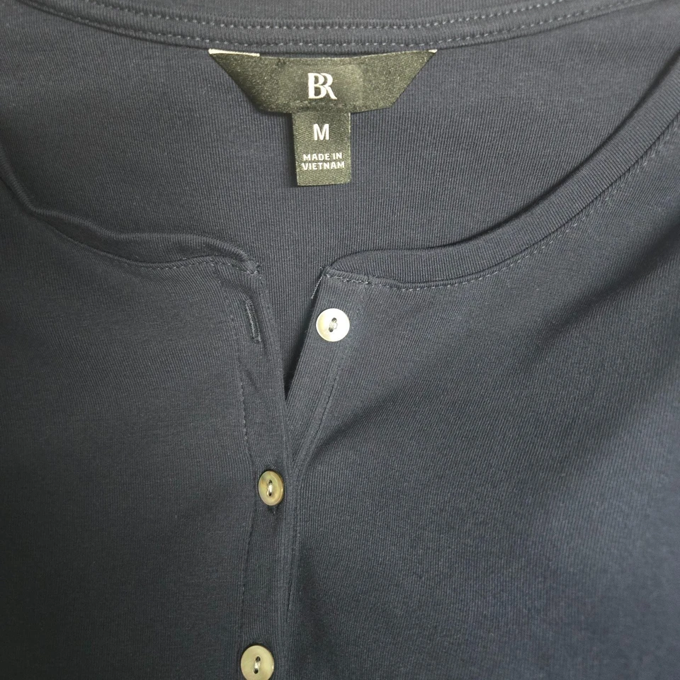 Camiseta Henley refinada Banana Republic #831039 Foto 2 de 3