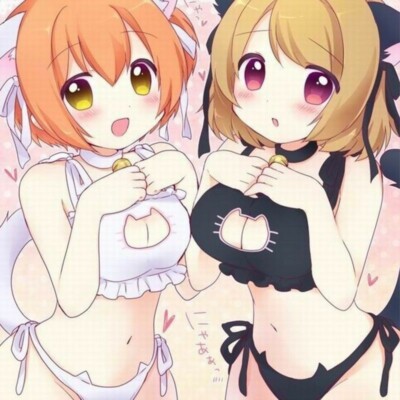 Lolita Cosplay Cat Keyhole Bra Briefs Lingerie Underwear Bell Choker Collar Set