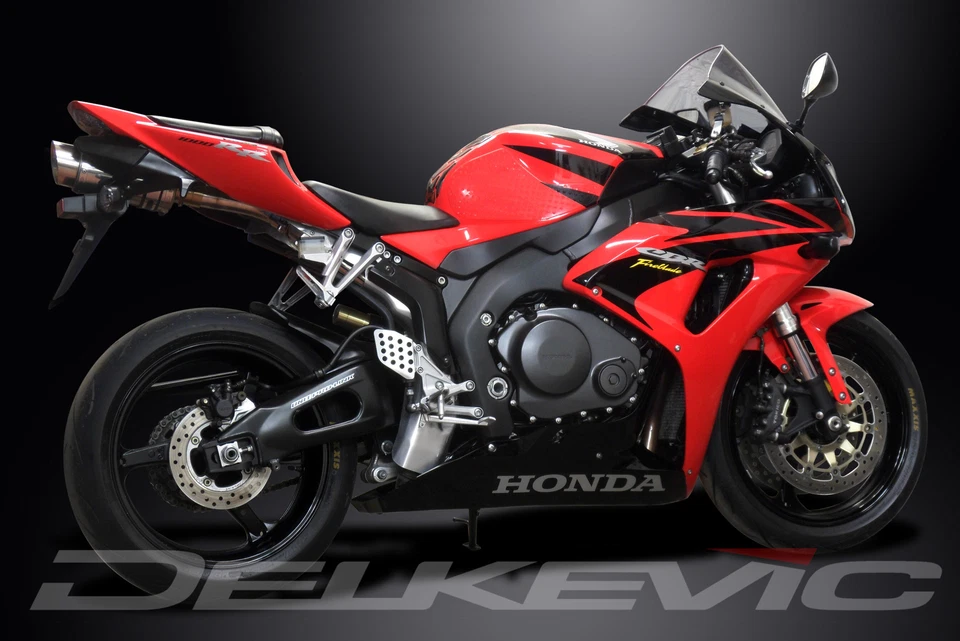 本田 CBR1000RR 2006-07 Delkevic Slip On 8 英寸圆形不锈钢排气消声器套件 — 第 4/4 张图片