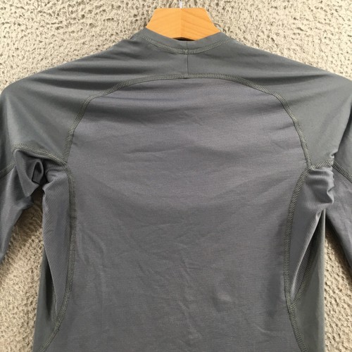 Adidas TechFit Activewear Shirt Mens M Gray Long Sleeve Round Neck Pullover - Picture 8 of 13