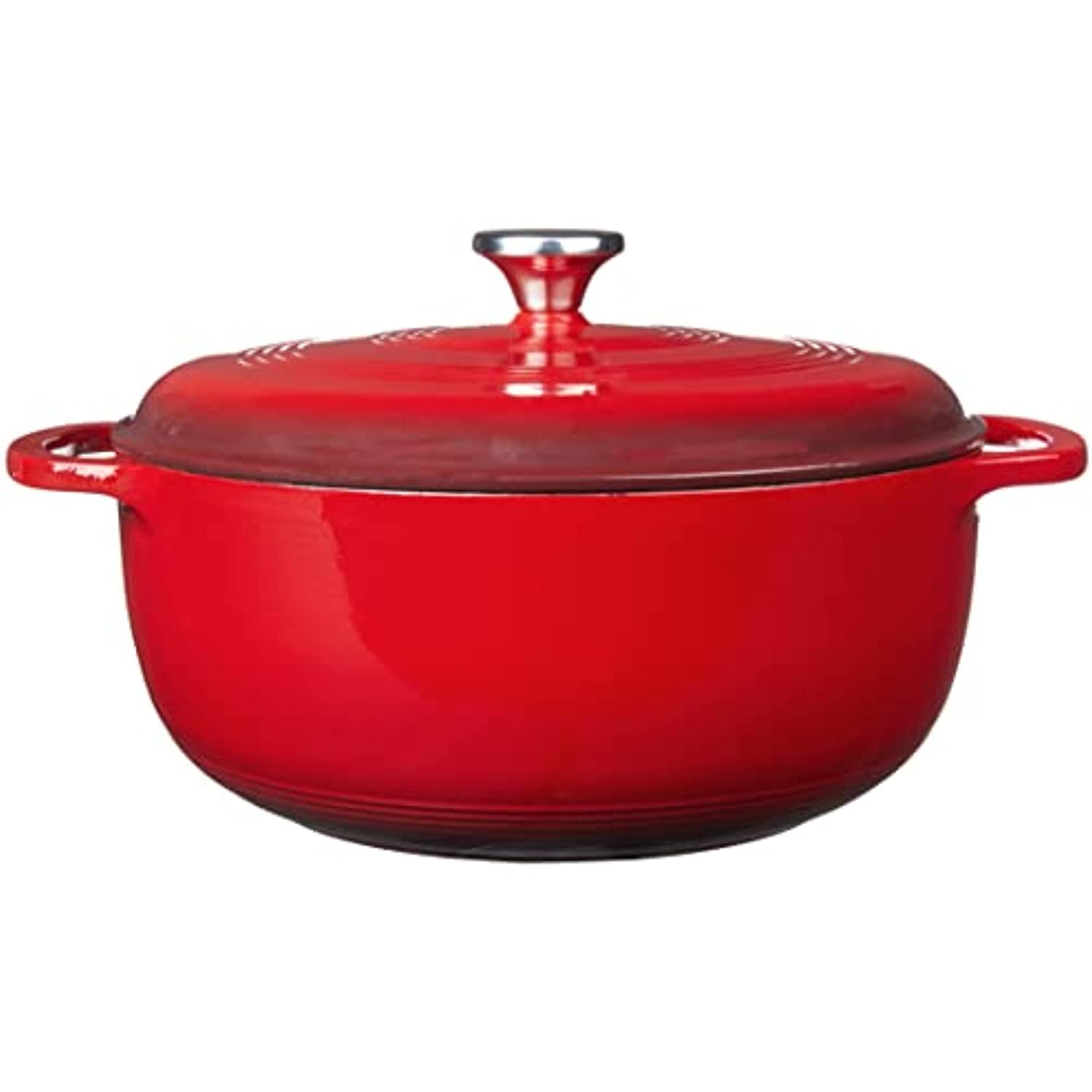 Lodge EC7D43 Enameled Cast Iron Dutch Oven, 7.5Quart, Island Spice Red