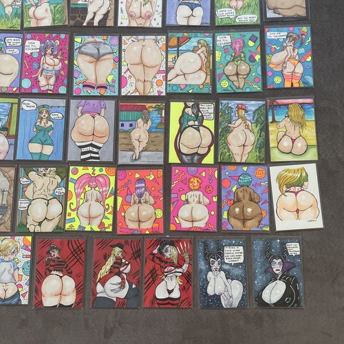 68 x Original Art Cards 1/1 ACEO collection Nude boobs ass hentai manga cartoon - Picture 8 of 9