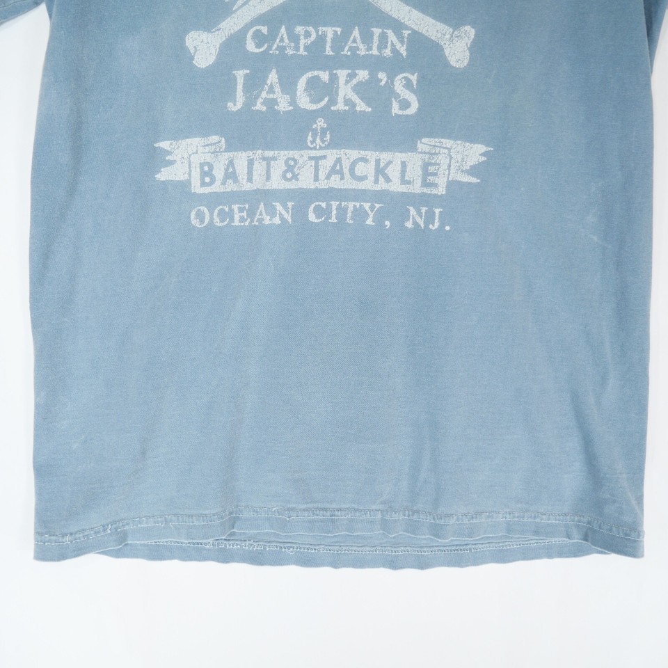 Captain Jack's Bait And Tackle Ocean City New Jersey Light Blue TShirt