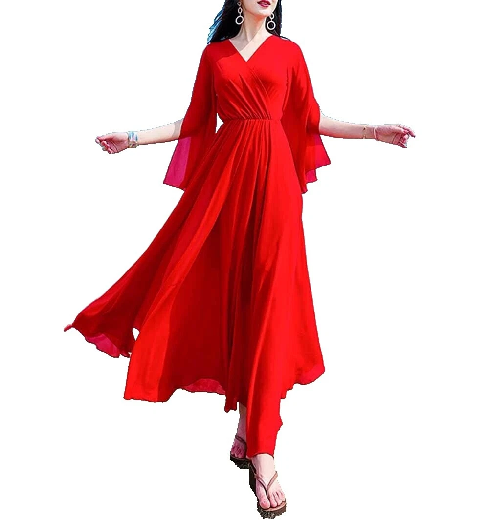 Handmade Party/Cocktail Long Sleeve Maxi Dresses for Women