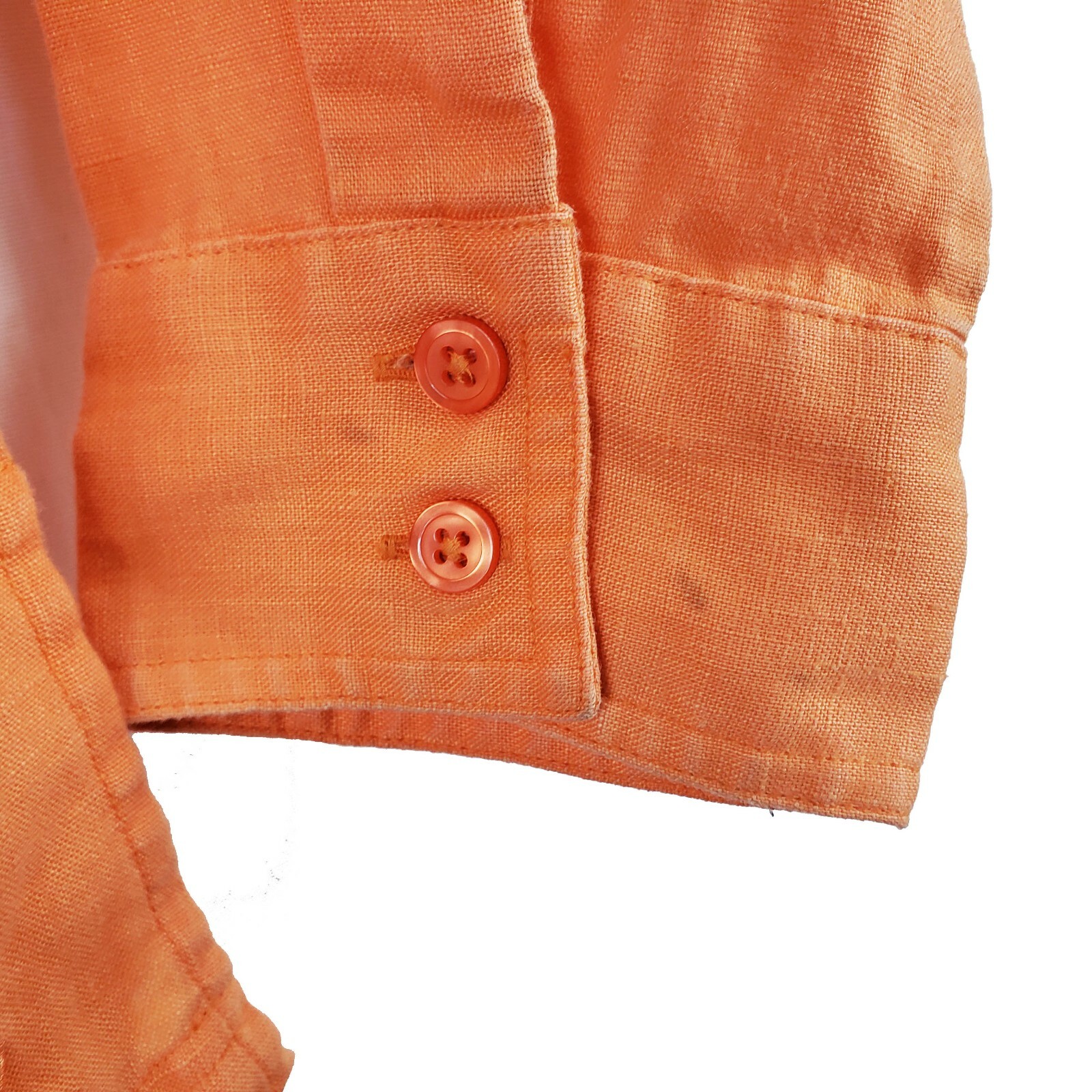 PENDLETON 100% LINEN Orange Button Down Shirt Lad… - image 4