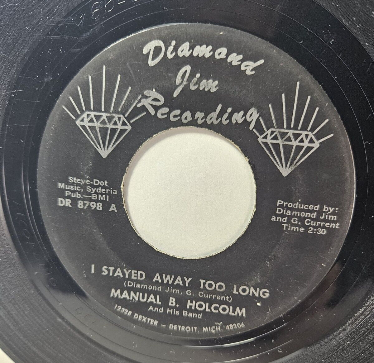 MANUEL B HOLCOLM ~ I Stayed Away Too Long ~ Diamond Jim soul funk 45