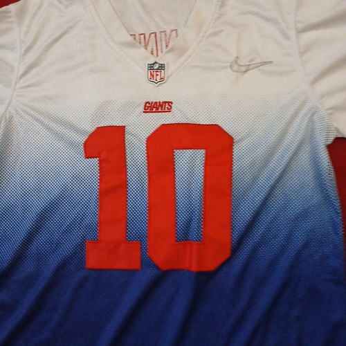 Eli Manning #10 New York Giants White Alternate Jersey Boys XL Sewn - Picture 6 of 7