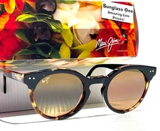 Maui Jim UPSIDE DOWN FALLS Tortoise POLARIZED Bronze GLASS Sunglass H861-10