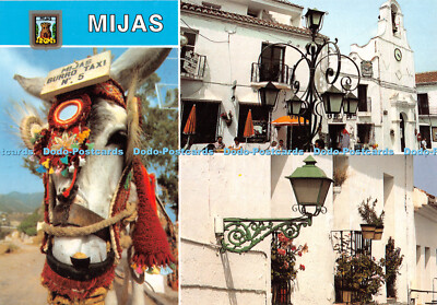 D055287 Mijas. Costa del Sol. Nr. 3. Burro Taxi. Platz Eglise. L. Dominguez. Fis