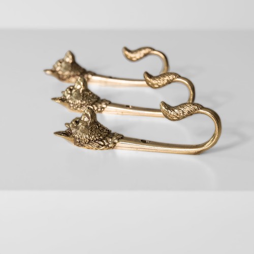Welsh corgi, strong brass hook. Suitable for clothes, towels, leashes and coats - Picture 10 of 13