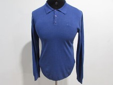 BER HARMAN Mens Collared Neck Polo Shirt Blue Chest 38/40 UK Size S REF Y02056 