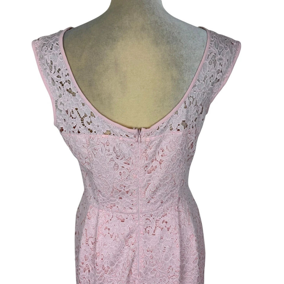 WHBM Белый дом черный рынок розовый кружевной платье декольте крышка рукав размер 6 - Изображение 4 из 4