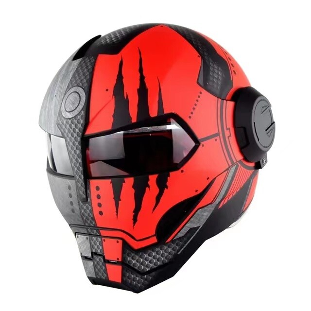 Motorcycle Helmet Flip up Motorbike Robot Style Helmet