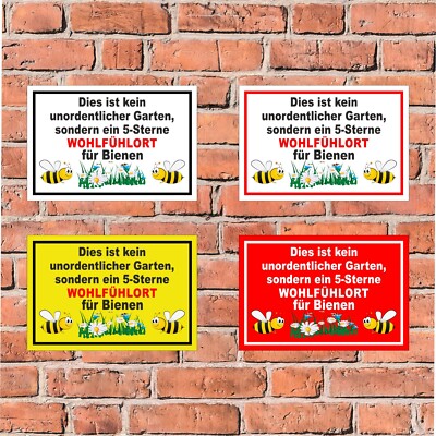 Schild Kein unordentlicher Garten Bienenwiese Bienen Wiese Bienenweide