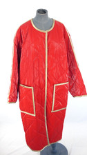 Stand Studio Coat Quilted Red Shiny Glossy Lagenlook Arty F36 Uk 8 Designer