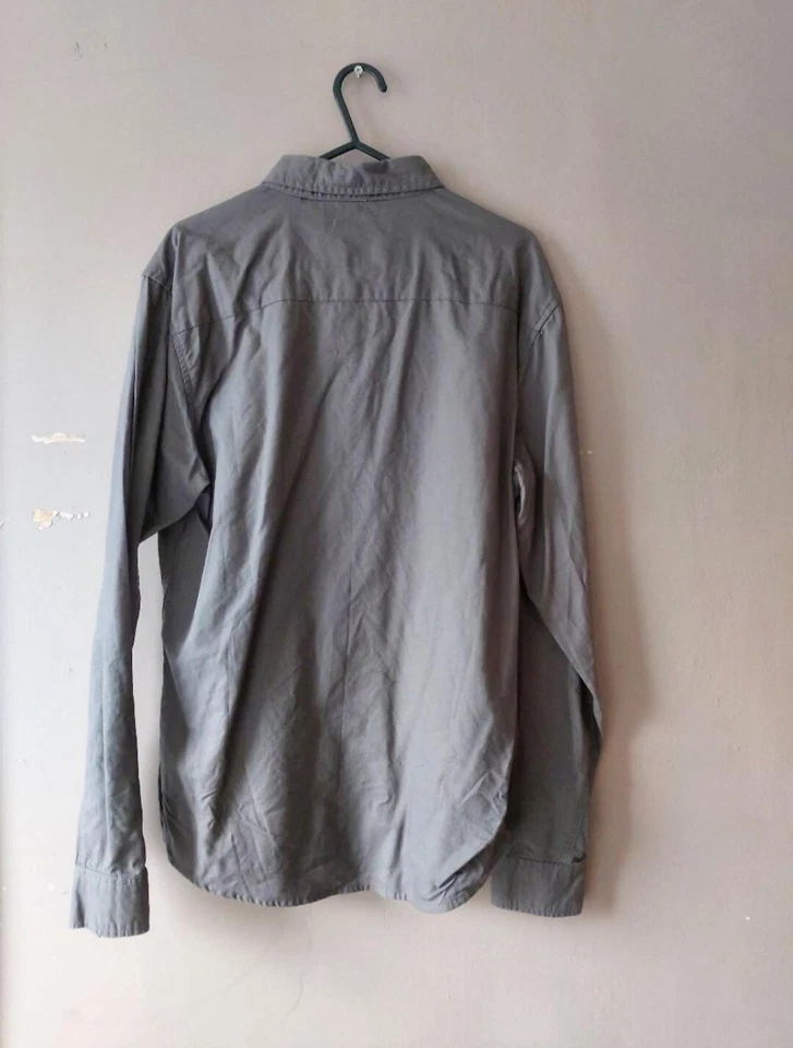 Blue INC Shirt Mens Blue Checked Long Sleeved Slim Fit Shirt Size Small  - Image 2 of 4