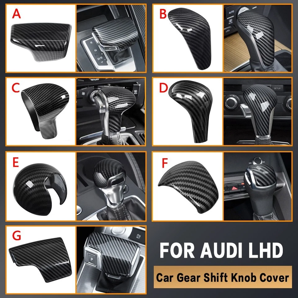 Cubierta de perilla de cambio de marchas interior de coche accesorios para Audi A4 A5 A6 A7 Q5 Q7 Foto 2 de 4