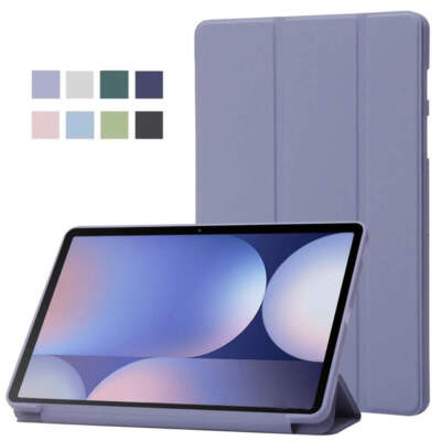 For Samsung Tab S10 Plus Case Trifold PU Leaher Soft Back Stand Tablet Coque For