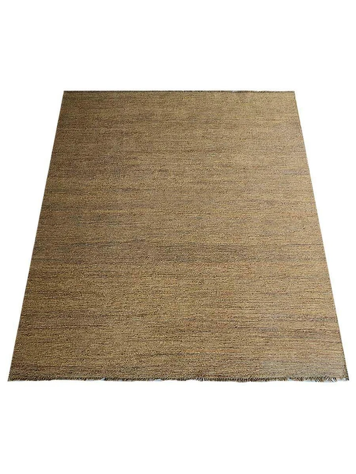 Alfombra ecológica de yute de sumak anudada a mano beige liso BBJ00064 Foto 2 de 4
