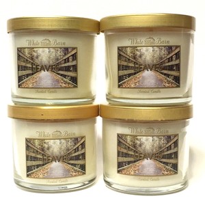 Lot 4 Bath Body Works Leaves White Barn 4 Oz Scented Filled