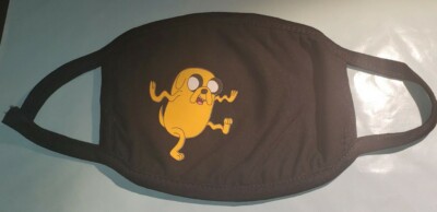 Adventure Time Jake Reusable Double Layer Face Mask Black  