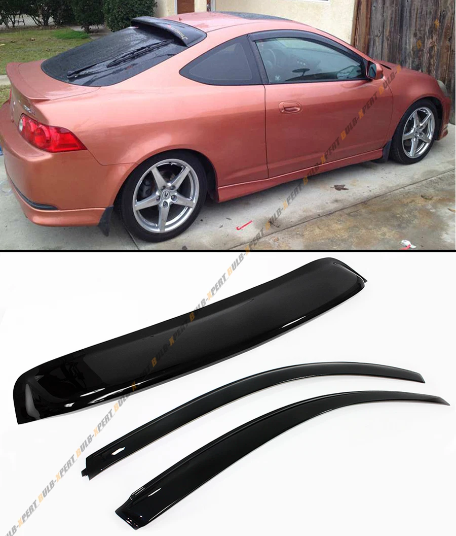 FOR 02 07 ACURA RSX OE STYLE DARK SMOKE WINDOW VISOR REAR TOP