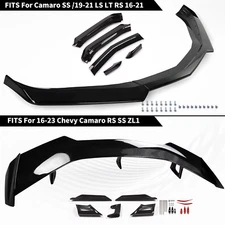Fits For 16-22 Chevy Camaro 1LE Style Front Bumper Lip/Rear Trunk Wing Spoiler