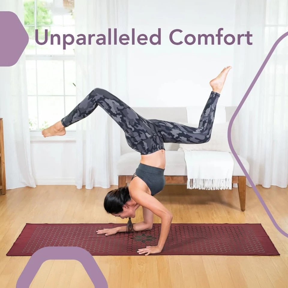 Non-Slip Hot Yoga Towel Mat - Sweat Absorbent Microfiber Suede & Double Sided Gr - Изображение 2 из 4