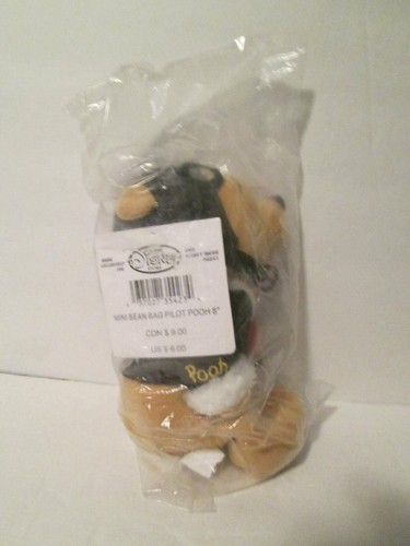 Disney Store Winnie the Pooh Bean Bag Pilot Pooh 8" NWT - Picture 2 of 2