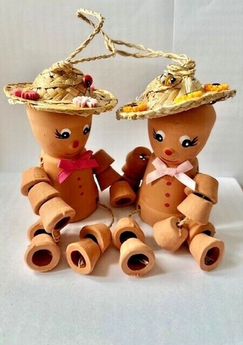 Flower Plant Pot Men Lady Terracotta Bill Ben Garden Ornament Mum personalise - Picture 34 of 95