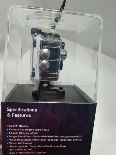 Itek SoundLogic Action Pro 1080P Ultra HD Waterproof Sports Camera & Accessories - Picture 4 of 12